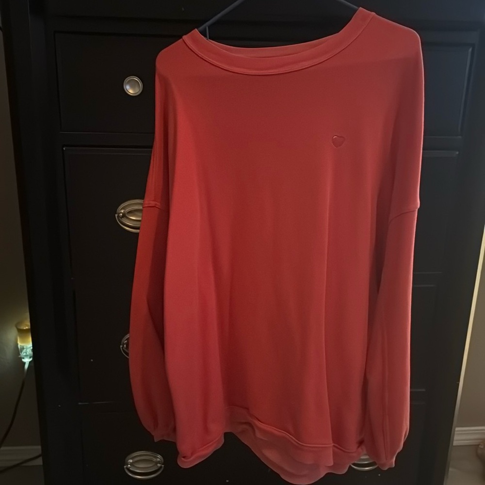 American Eagle Outfitters Long Sleeve Tee - Rust Red